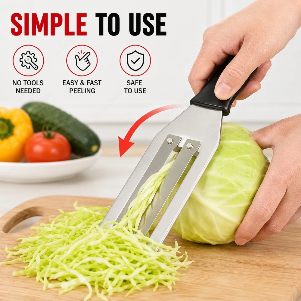 Stainless Steel Paring Knife and Fruit Vegetable Peeler Ergonomic Non Slip Handle Multi Functional Kitchen Gadget for Cooking - Image 2