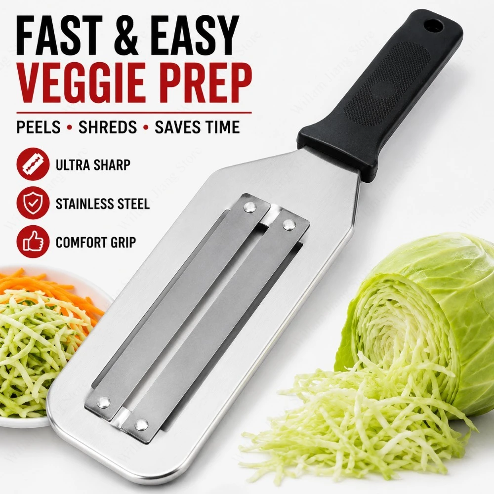 Stainless Steel Paring Knife and Fruit Vegetable Peeler Ergonomic Non Slip Handle Multi Functional Kitchen Gadget for Cooking
