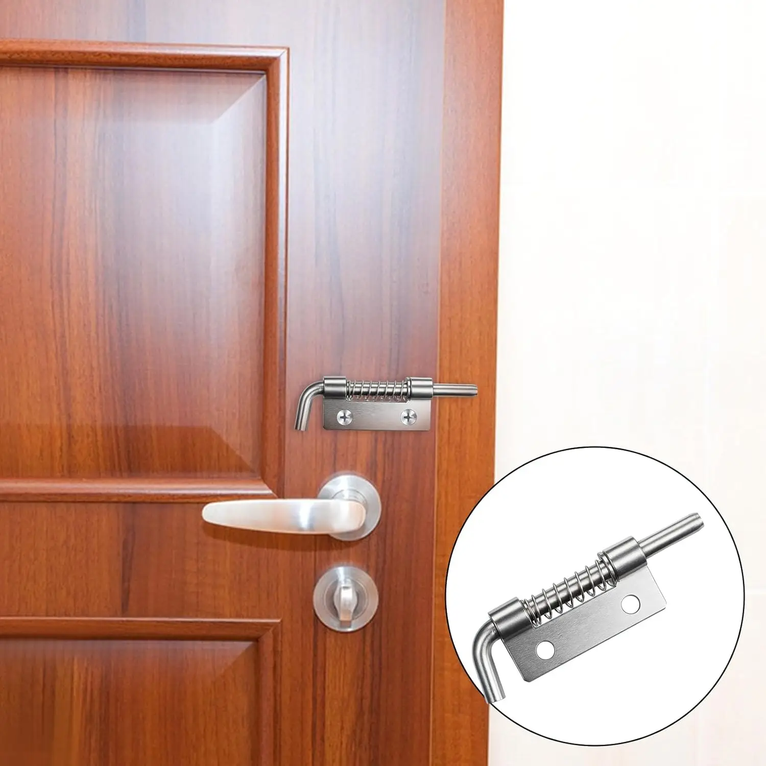 Stainless Steel Spring Loaded Latch Pin Barrel Lock Cabinet Door Bolts Fixing Latches Gate Shed Window Security Hinges Hardware - Image 4