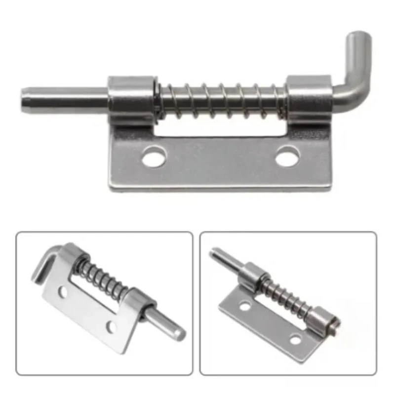 Stainless Steel Spring Loaded Latch Pin Barrel Lock Cabinet Door Bolts Fixing Latches Gate Shed Window Security Hinges Hardware - Image 6