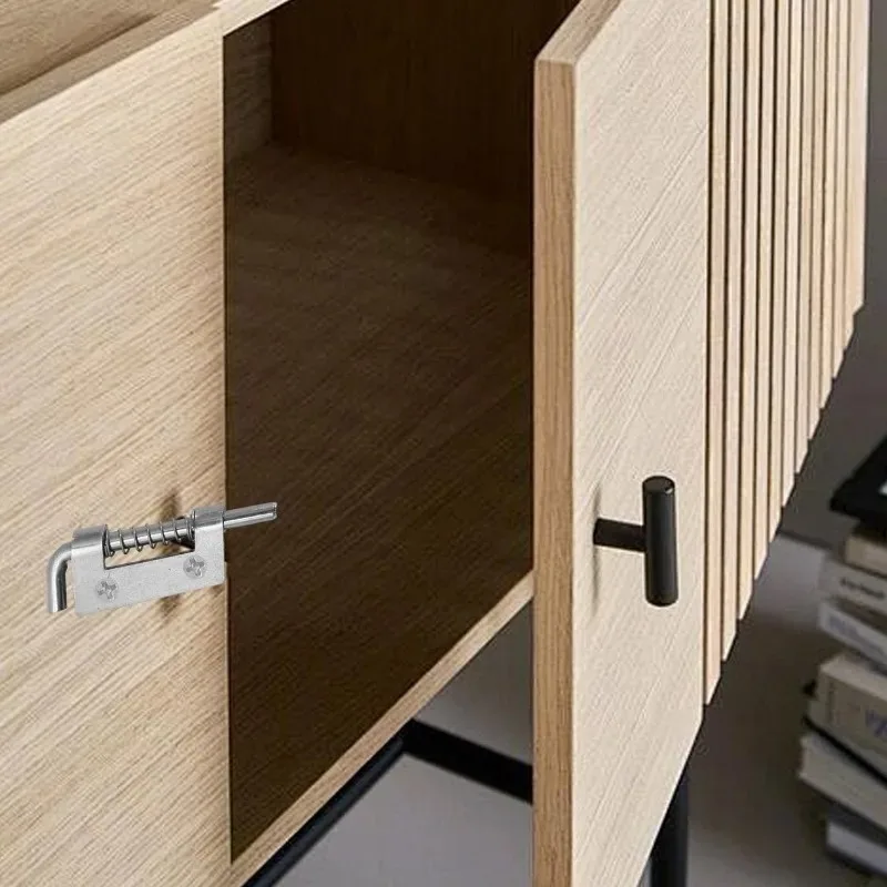 Stainless Steel Spring Loaded Latch Pin Barrel Lock Cabinet Door Bolts Fixing Latches Gate Shed Window Security Hinges Hardware - Image 3