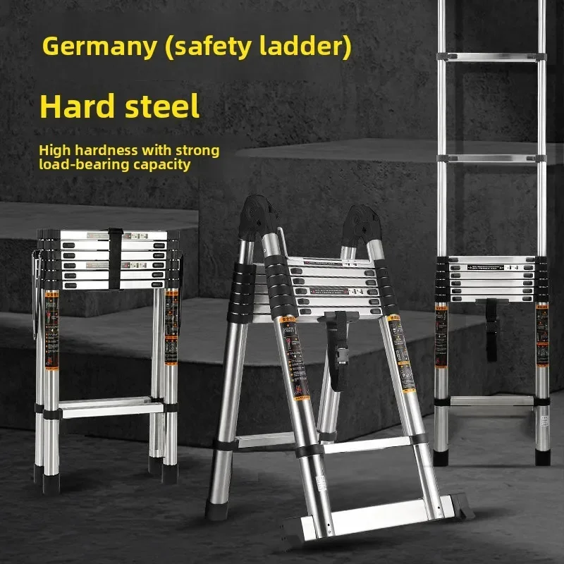 Stainless steel sub-multifunctional herringbone ladder staircase portable folding lift laddersturdy durablesturdy and durable - Image 4