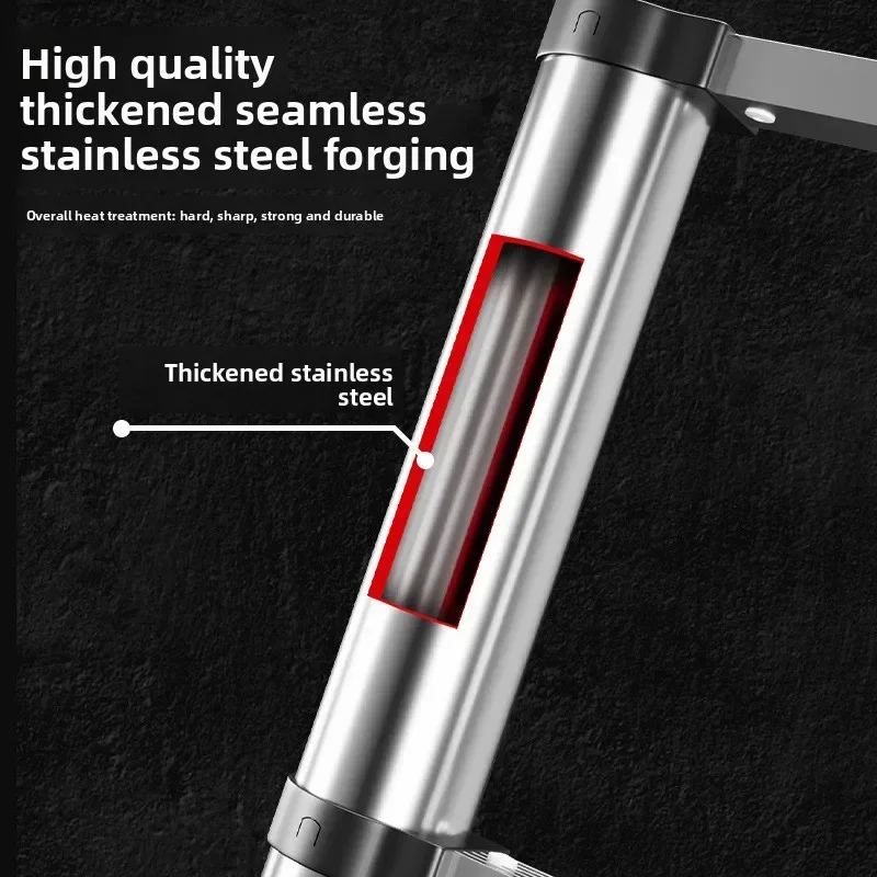 Stainless steel telescopic ladder straight ladder herringbone ladder portable lift laddersturdy and durablesturdy and durable - Image 4