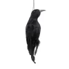 Stimulated Realistic Hanging Crow Black Feathered Bird Halloween Bar Ornaments Scary Prop Outdoor Garden Yard Crow Prop Decor