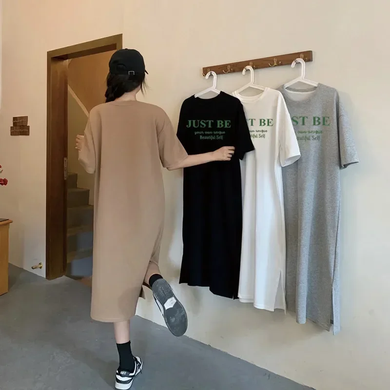Summer Fashion European and American Style Printed Loose Dress for Women Casual Short-sleeved Home Maternity Dress - Image 2
