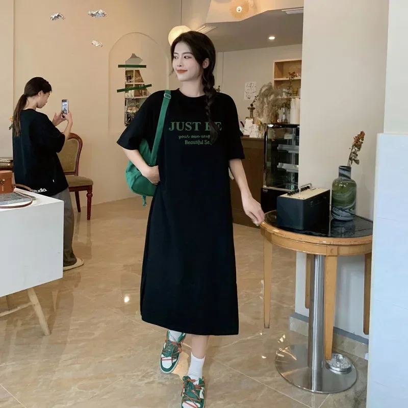 Summer Fashion European and American Style Printed Loose Dress for Women Casual Short-sleeved Home Maternity Dress - Image 4