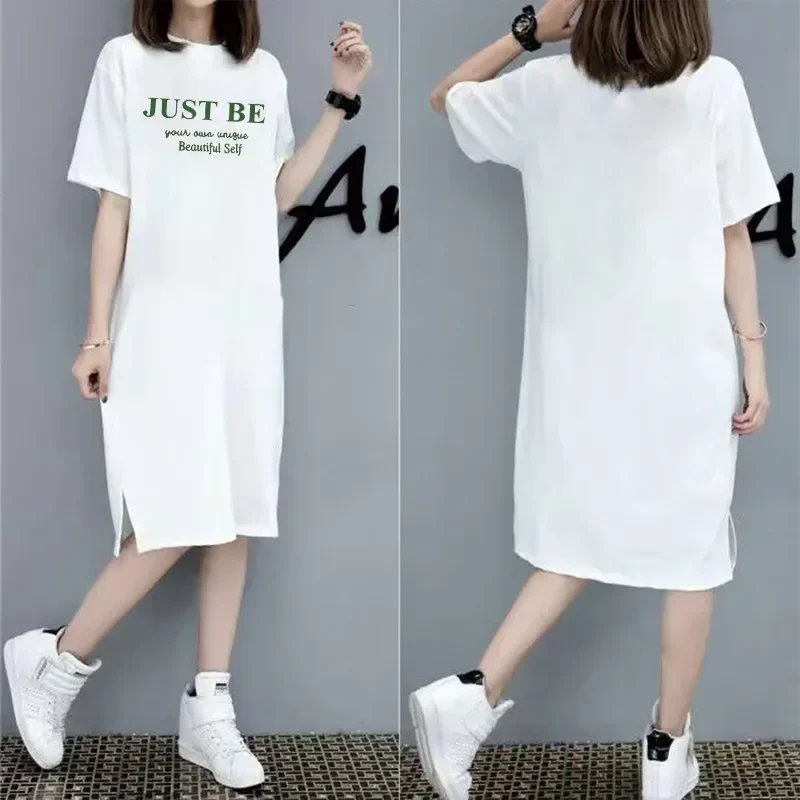 Summer Fashion European and American Style Printed Loose Dress for Women Casual Short-sleeved Home Maternity Dress - Image 5