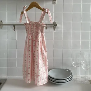 Summer Girls Floral Dress Sling Ruffles Bohemian Beach Princess Dresses for Girl Clothing Toddler Cozy Cotton Smocked Dresses