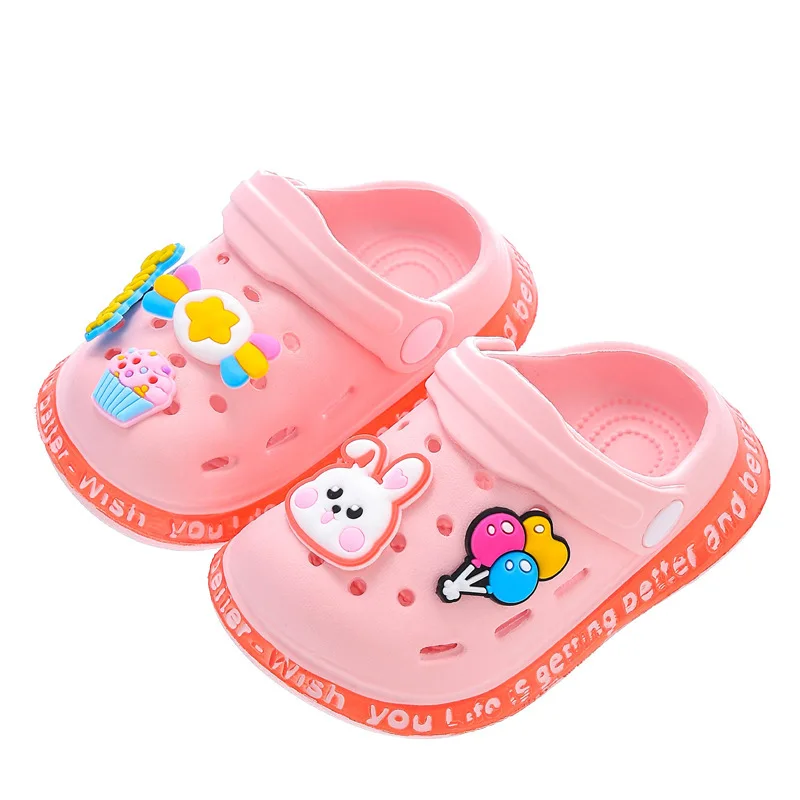 Summer Sandals For Girls Kids Baby Boys Girls Cartoon Baby Sandals Flat Heel Solid Soft Cartoon Slippers Children's Garden Shoes - Image 5