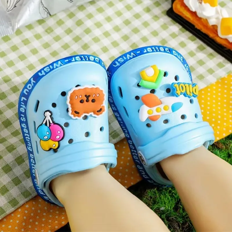 Summer Sandals For Girls Kids Baby Boys Girls Cartoon Baby Sandals Flat Heel Solid Soft Cartoon Slippers Children's Garden Shoes - Image 6
