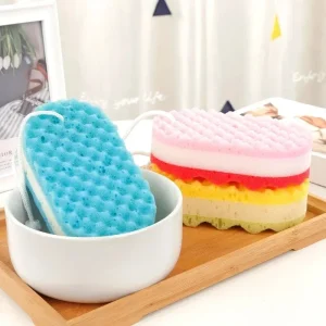 Summer Soft Bristle Exfoliating Body Sponge Gentle Skin Polish Massage Tool for Shower Bath & Body Care Essentials