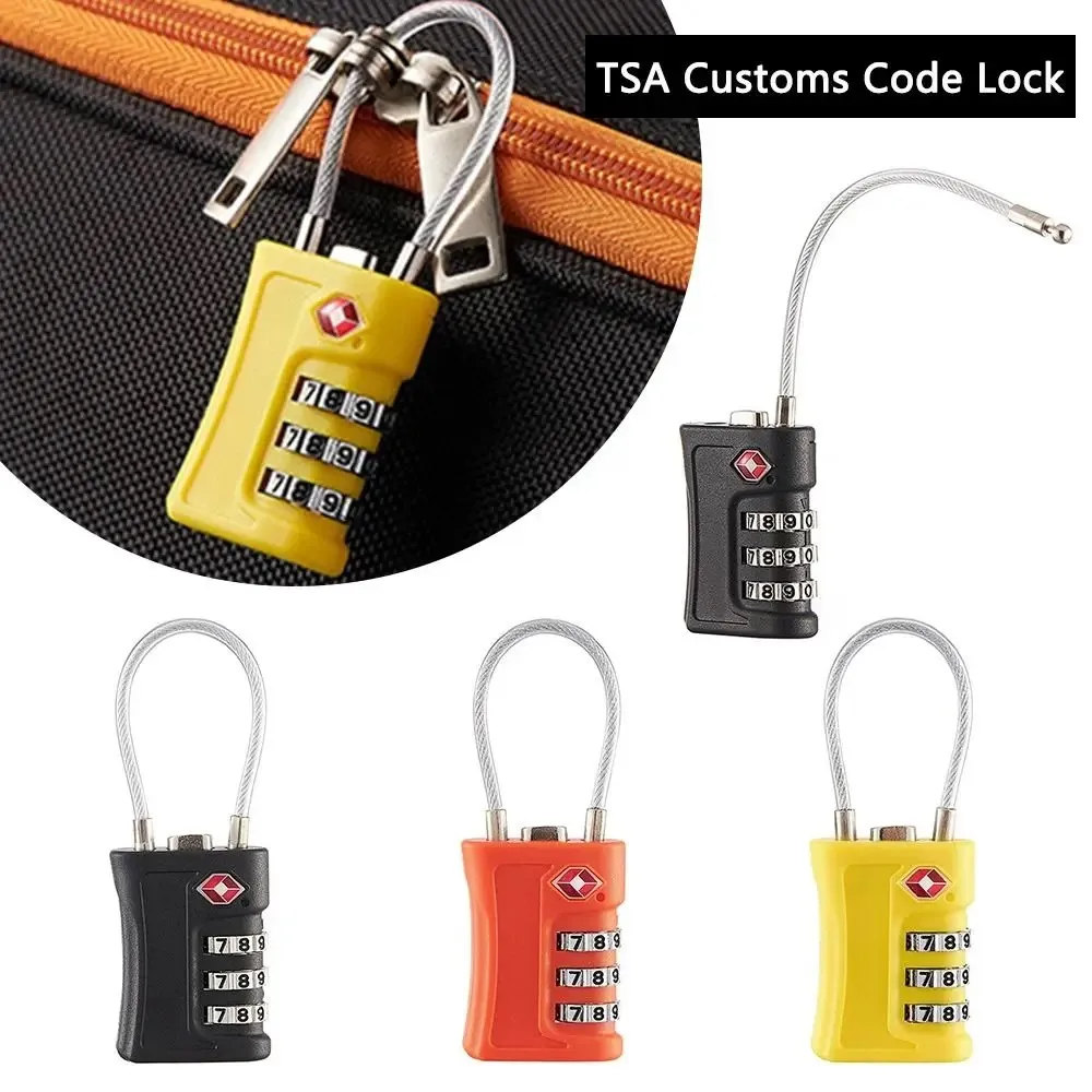 TSA Customs Lock 3 Digits Travel Password Changeable Lock Digital Lock Zinc Alloy Suitcase Luggage Anti-theft Lock for Airplane - Image 2