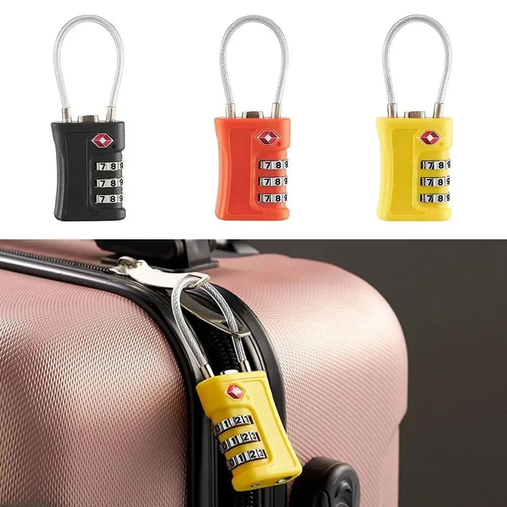 TSA Customs Lock 3 Digits Travel Password Changeable Lock Digital Lock Zinc Alloy Suitcase Luggage Anti-theft Lock for Airplane - Image 3