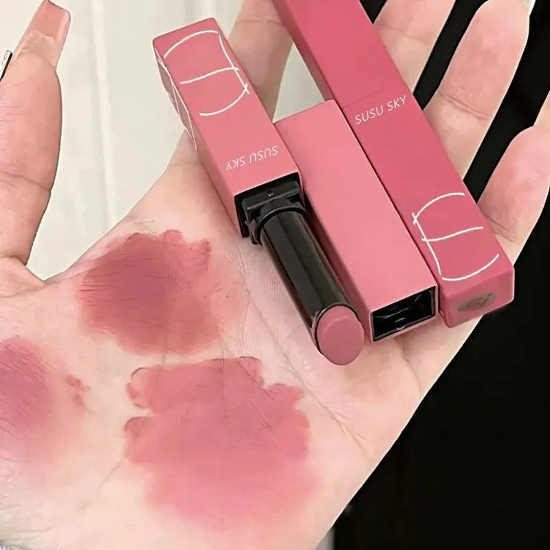 TX010 Thin Tube Matte Lipstick Waterproof Sweatproof Long-Lasting Makeup Resistant Dual Use on Lips And Cheeks - Image 5