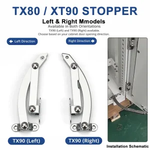 TX80/90 Limit Switch Distribution Cabinet Folding Hinge Stainless Steel Limit Device Support Pole Mechanical Cabinet Door