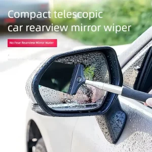 Telescopic Car Rearview Mirror Wiper Auto Glass Mist Cleaner Scraper Handle Window Cleaning Brush Car Accessories