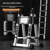 Thickened aluminum alloy multifunctional telescopic herringbone ladder staircase indoor lifting folding ladder bamboo ladder