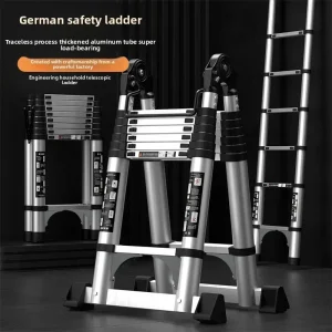 Thickened aluminum alloy multifunctional telescopic herringbone ladder staircase indoor lifting folding ladder bamboo ladder