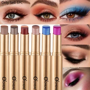 Three Color Matte Pearlescent Eye Shadow Stick Waterproof Durable Gloss Smoked Eye Makeup Eye Shadow Stick