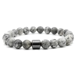 Tiger Eyes Natural Stone Beads Handmade Men Magnetic Hematite Accessory Bracelets for Boyfriend Father Gift