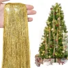 Tinsel Icicles 3000 Strands Metallic Gold Tinsel Christmas Tree Streamer Party Decorations Xmas New Year Birthday Party Supplies