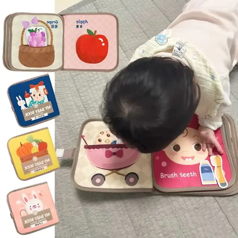 Toddlers Montessori Busy Book 3D Baby Story Cloth Activities Book Board Preschool Learning Education Travel Toys for Story Book - Image 2