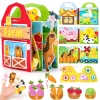 Toddlers Montessori Toys Busy Board Farm Animal Scene Storytelling Activity Toy Quiet Book Felt Activity Educational Sensory Toy