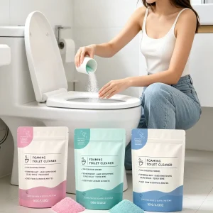 Toilet Foam Cleaner Powder for Bathroom Toilet Bowl Cleaner Stain Remover Fresh Scent Self Activating Toilet Cleaner Foam 100g