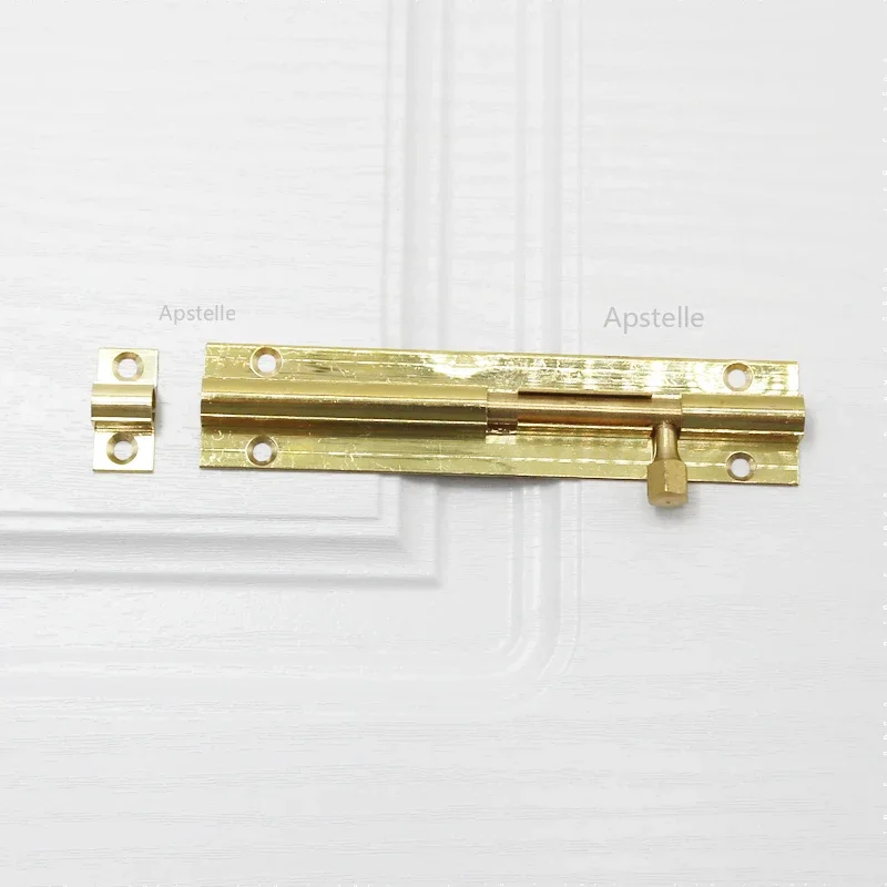 Top Selling Brass Doors Slide Latch Lock Bolt Latch Barrel Home Gate Safety Hardware Screws 4 Size 1.5/2/3/4 Inch Gold Color - Image 6