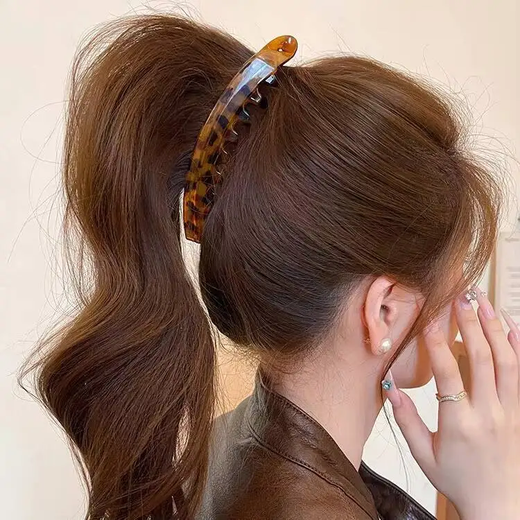 Tortoiseshell Banana Hair Clip Fish Shaped Hairpin For Women Hair Accessories Hairgrips Twist Clamp Ponytail Barrettes Headwear - Image 5