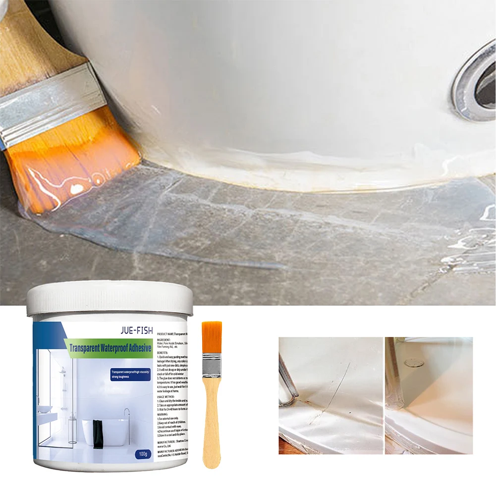 Transparent Waterproof Coating Strong Bonding Invisible Paste Sealant Glue with Brush Adhesive Repairing Leak Agent Repair Tool - Image 4
