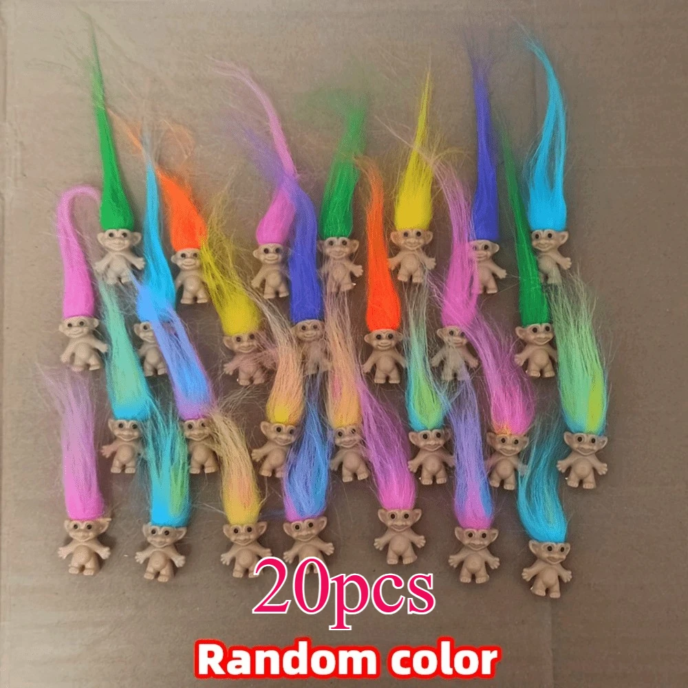 Troll Dolls, Vintage Trolls Lucky Doll Figures, Chromatic Adorable Cute Little Guys Collection, Party Favors,Christmas,Halloween - Image 2