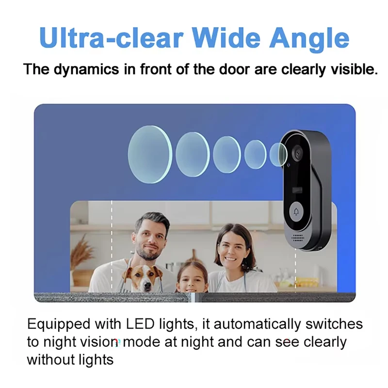 Tuya Doorbell Camera Wireless Bundle Doorbell Smart Home WIFI HD Outdoor Door Bell Camera Security Video Intercom Night Vision - Image 2