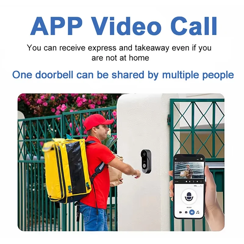 Tuya Doorbell Camera Wireless Bundle Doorbell Smart Home WIFI HD Outdoor Door Bell Camera Security Video Intercom Night Vision - Image 3