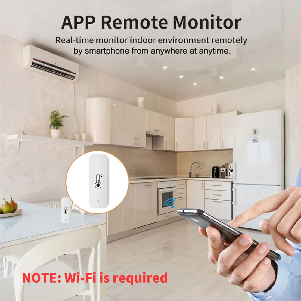 Tuya Smart Temperature And Humidity Sensor WiFi APP Remote Monitor For Smart Home var SmartLife WorkWith Alexa Google Assistant - Image 3