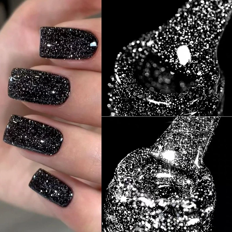 UR SUGAR 15ml Reflective Gel Nail Polish Neon Glitter Semi Permanent Long Lasting Soak Off UV Gel Manicure DIY Nail Art Varnish - Image 5