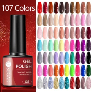 UR SUGAR 7ML Nail Gel Fresh Macaron 107 Colors All For Manicure Semi Permanent Soak Off LED UV Long-Lasting Nail Art Varnish