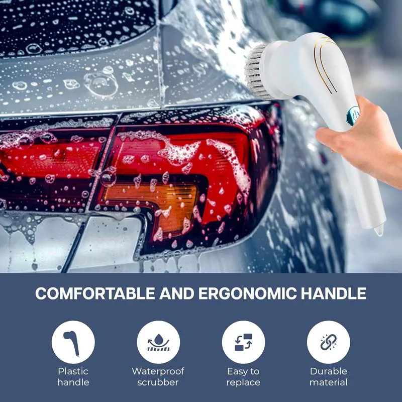 Usb Rechargeable Kitchen Dishwashing Brush Sink Cleaner Bathroom Bathtub Clean Brush Spin Scrubber Electric Cleaning Brush - Image 5