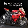 V4s Motorcycle Building Blocks Set, Super Racing Model with Display Stand, STEM Toys for Adults & Toys, Gifts for Boys and Girls