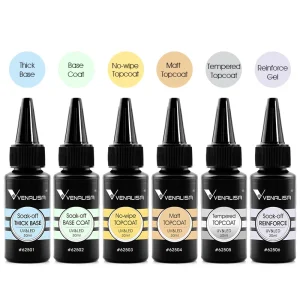 VENALISA 7.5/30ml TPO FREE Primer Base Coat No-wipe Matt Topcoat Reinforce Glossy Tempered UV LED Long Lasting Nail Gel