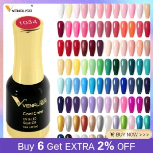 VENALISA Nail Gel Varnish TPO FREE Soak Off UV LED Organic Odorless Enamels Nail Art Colors 12ml 120Colors UV Gel Nail Polish