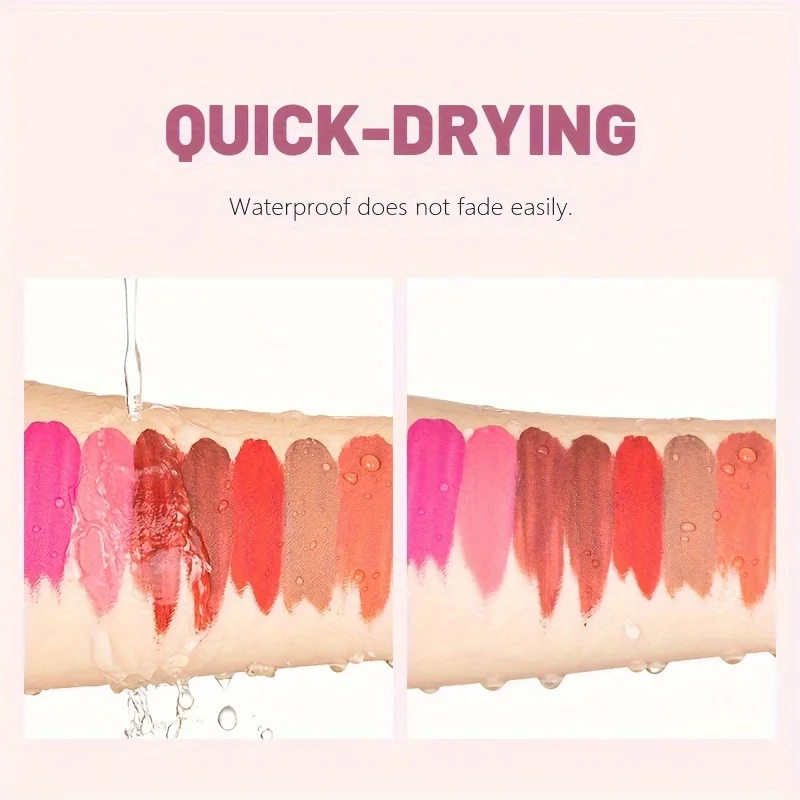 Velvet Matte Liquid Lipstick, Lightweight Thin-as-Fog Texture, Long Lasting Waterproof Lip Makeup Gift for Women - Image 2