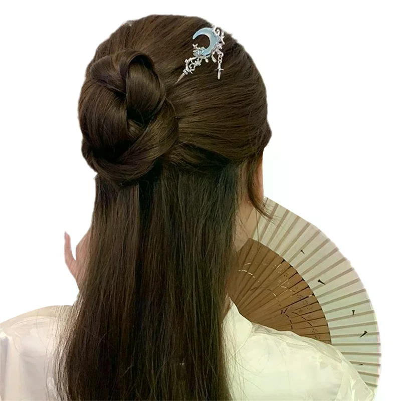Vintage Star Moon Hair Sticks For Women Girls Chinese Style Tassel Hair Chopsticks Exquisite Hair Accessories Gifts - Image 5
