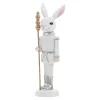 WISH Easter Nutcracker Resin Sculpture Holiday Doll Home Desktop Decoration Cute Ornaments