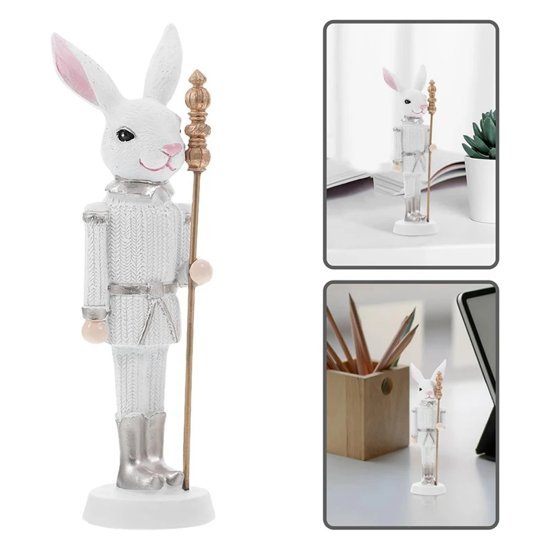WISH Easter Nutcracker Resin Sculpture Holiday Doll Home Desktop Decoration Cute Ornaments - Image 4