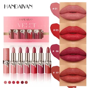 Waterproof Velvet Lipstick Set Matte High Pigment Long Lasting Moisturizing Non Fade Nude Red Lip Gloss Beauty Cosmetic