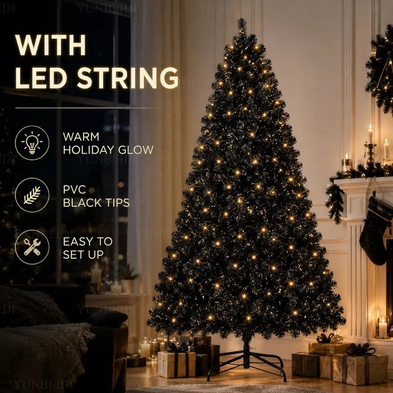 White Artificial Christmas Tree PVC Encrypted LED Lights, Family Christmas Party Decoration, Large Christmas Tree 120 To 210 Cm - Image 2