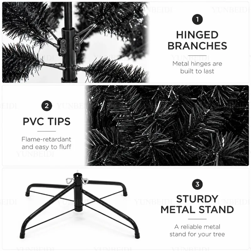 White Artificial Christmas Tree PVC Encrypted LED Lights, Family Christmas Party Decoration, Large Christmas Tree 120 To 210 Cm - Image 5