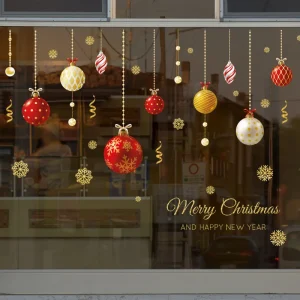 Window Stickers Christmas Ornaments Ball Stickers Christmas Decorations Home Decoration Christmas Wall Stickers