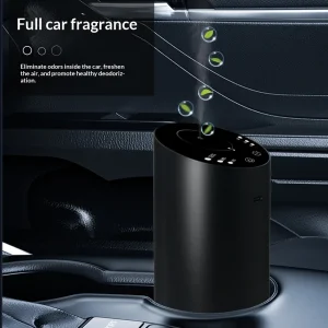 Wireless Car Aroma Diffuser Rechargeable Fragrance Humidifier with 20ml Empty Essential Oil Bottle for Car Bedroom Home